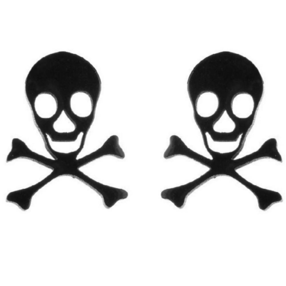 Black Skull & Crossbones ☠ Earrings